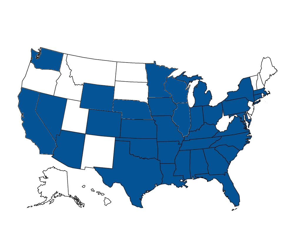 United States map showing GSE Consulting Engineers professional licenses